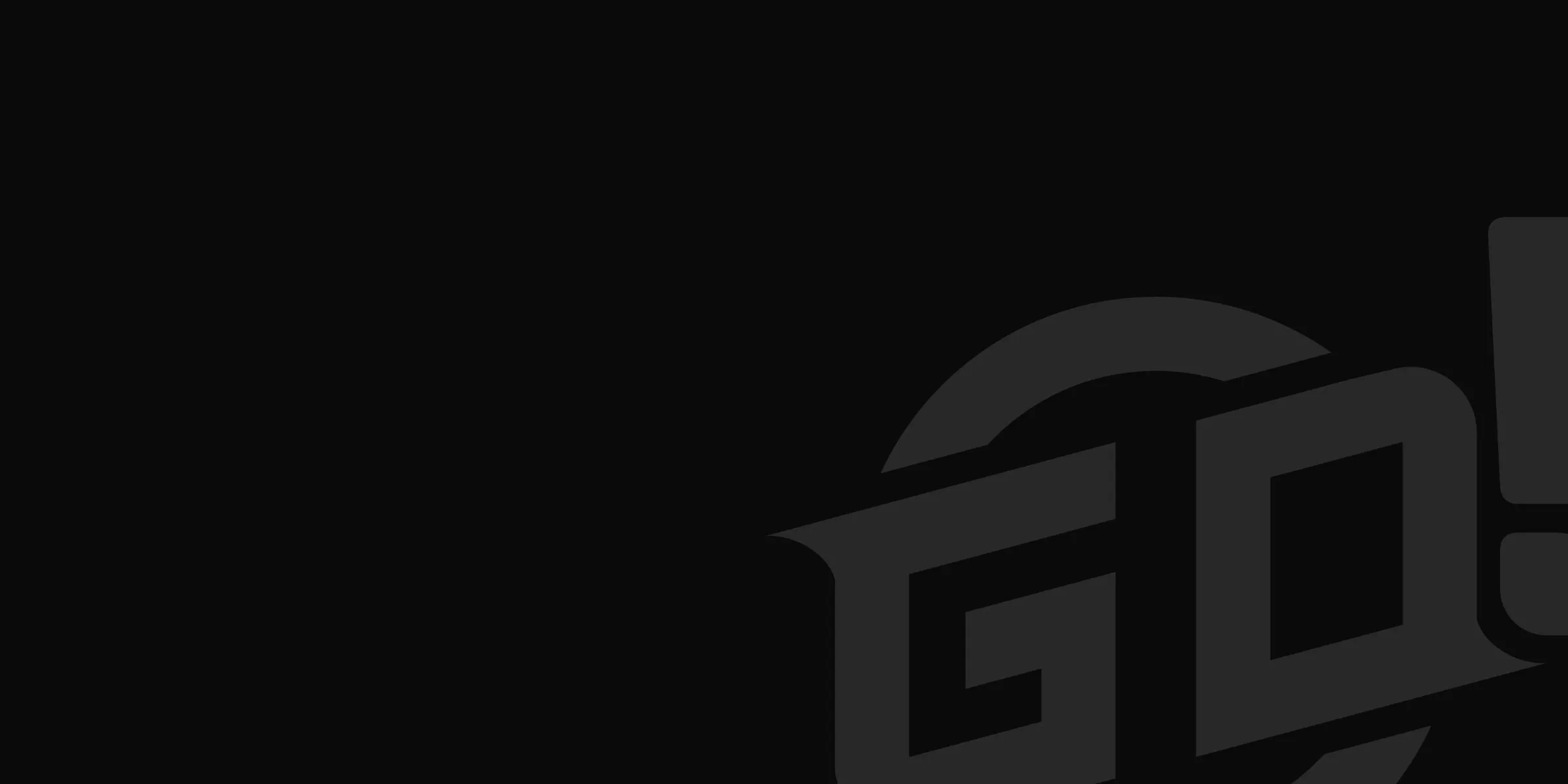 The GooTrek GO! mark, oversized and faint, on the brand black
